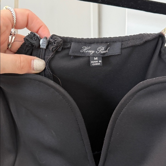 Honey Punch Black Strapless ALine Dress - Picture 11 of 14